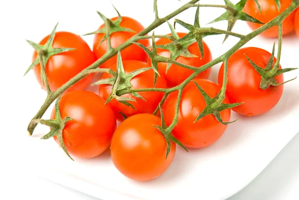 Tomates frescos em branco — Fotografia de Stock