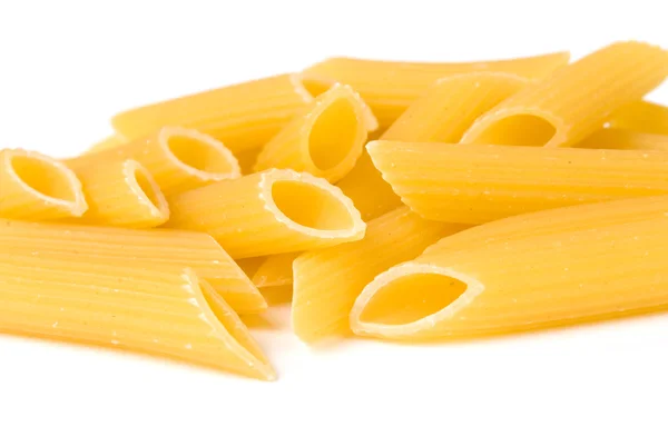 Rigati Pasta with White Background — Stock Photo, Image