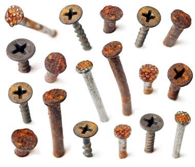 Old nails head set. Can be used graphic designers clipart