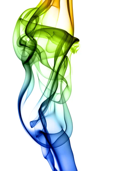 Kleurrijke abstracte rook geïsoleerd op achtergrond — Stockfoto