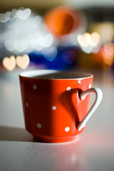 Stock image Red Mug with a heart