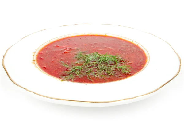 Суп изолирован на белом — стоковое фото
