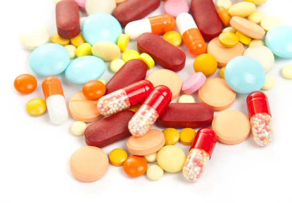 Piller isolerade på vit bakgrund — Stockfoto