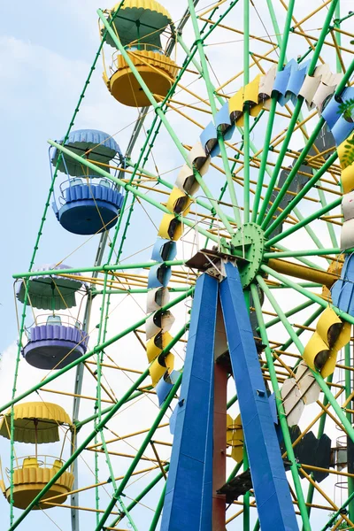 Ferris wheel on the blue sky background — Stock Photo, Image