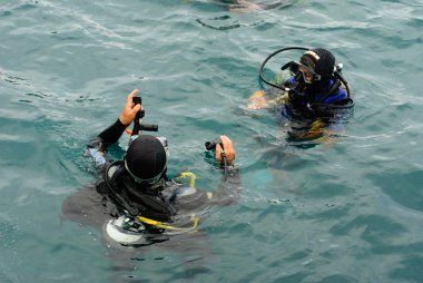 tüplü dalgıçlar scuba dalış deniz