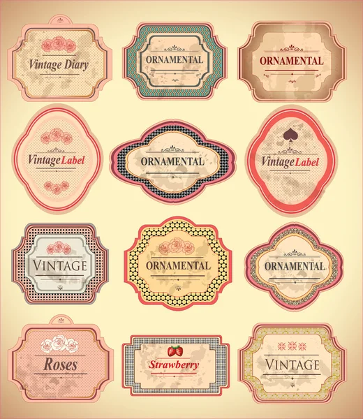 Etiquetas vintage — Archivo Imágenes Vectoriales