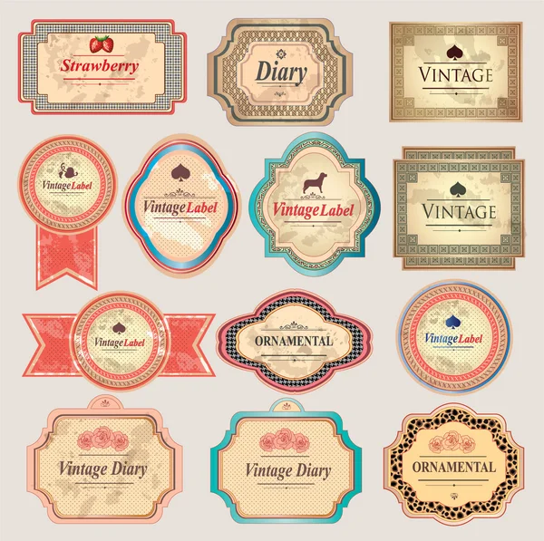 Etykiety vintage — Wektor stockowy