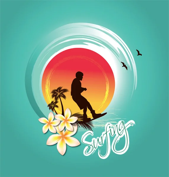 Surfeur — Image vectorielle