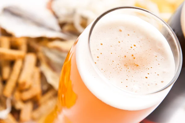 stock image Beer with snack