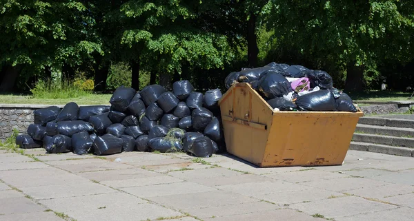 Contenedor con basura — Foto de Stock