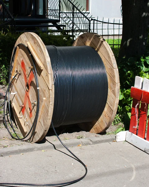 Spoel met kabel buiten — Stockfoto