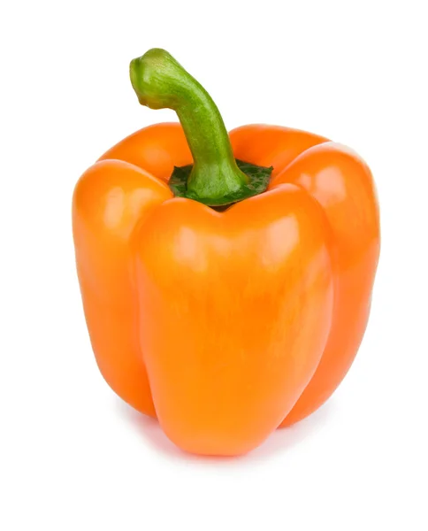 Orangenpaprika (Paprika) isoliert auf weißem Hintergrund — Stockfoto