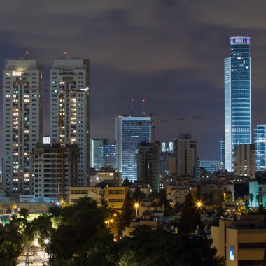 Ramat gan gece şehir.