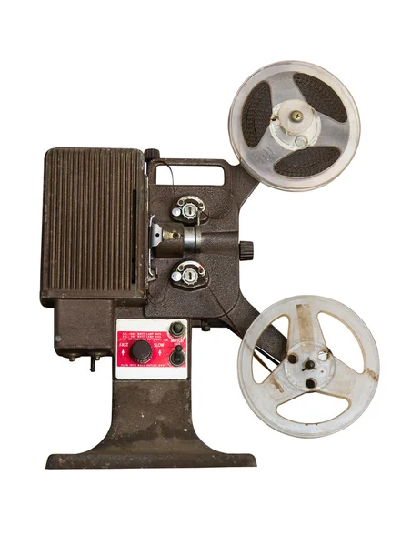 Аналоговый кинопроектор с катушками — стоковое фото