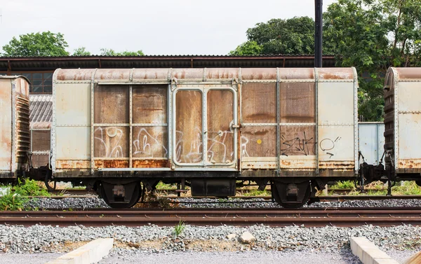 Старий потяг контейнер — стокове фото