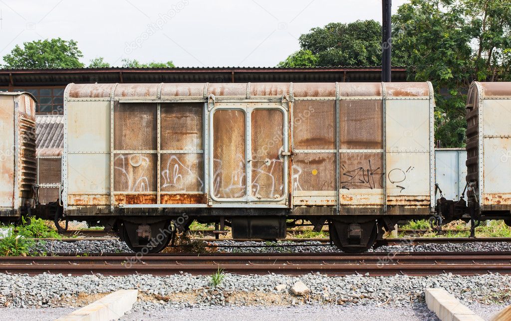 Old train container