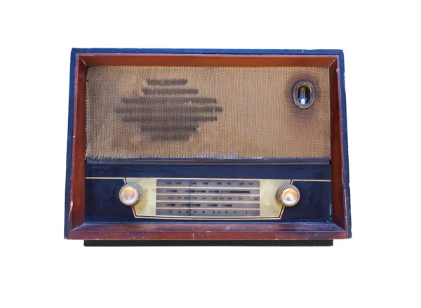 Altes Radio isoliert — Stockfoto