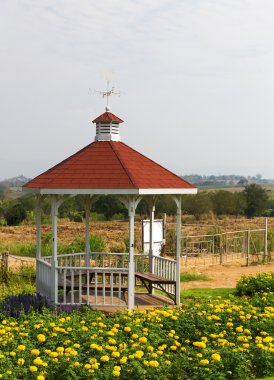 Wooden gazebo clipart