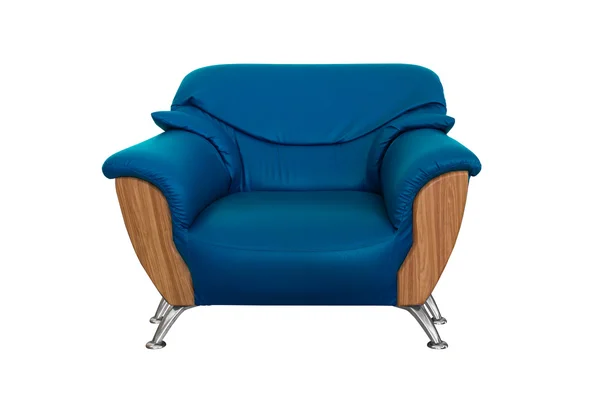 Moderni sininen sohva — kuvapankkivalokuva