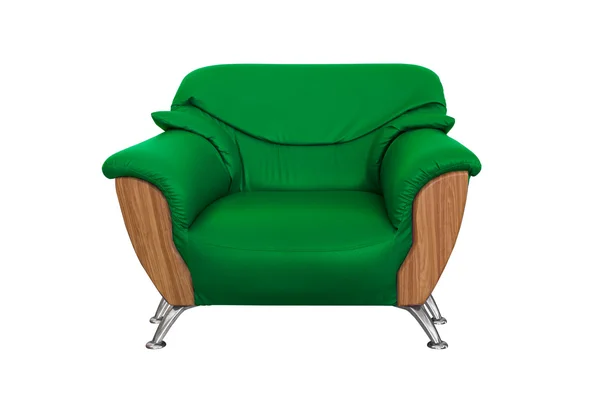 Moderni vihreä sohva — kuvapankkivalokuva