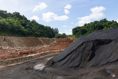 Stockpile of coal clipart
