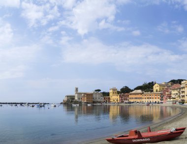 sessizlik koyda, sestri levante, küçük kasabada ünlü: liguria, İtalya