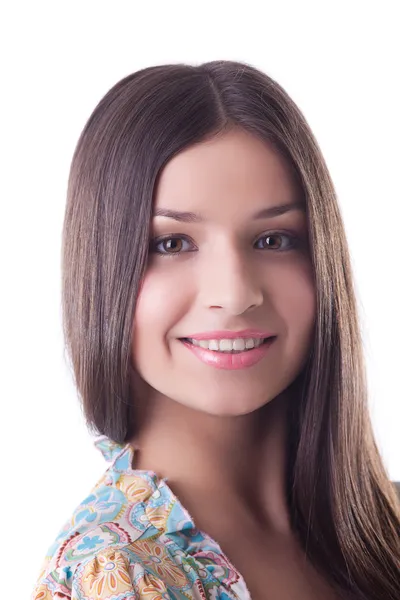 Jong meisje in traditionele Russische kostuum — Stockfoto