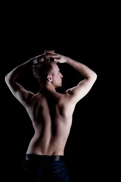 Uomo sexy con torso nudo — Foto Stock