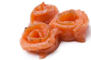 Slices of delicious salmon clipart