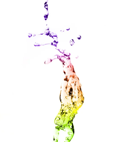 Farbe spritzendes Wasser — Stockfoto