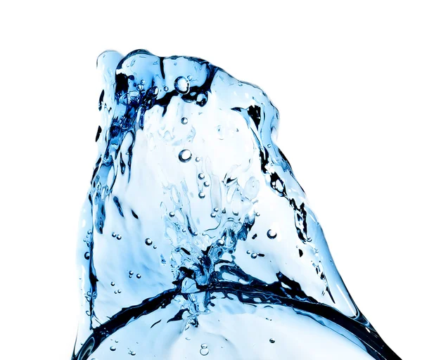 Blauwe spatten water — Stockfoto