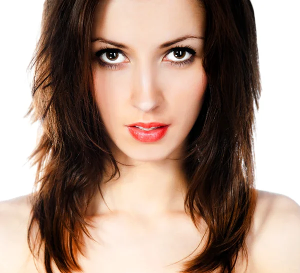 Beautiful young woman's face — Stock Photo, Image