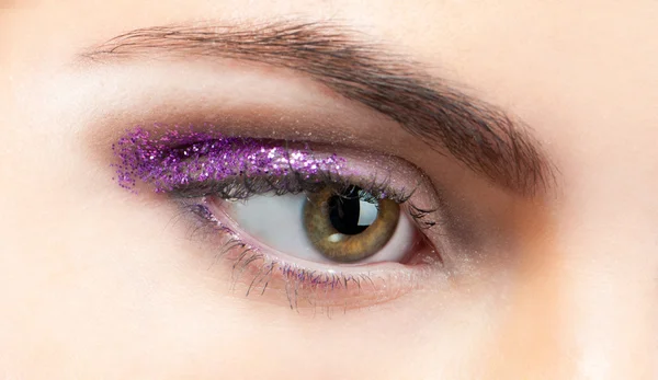 Olho close-up com maquiagem — Fotografia de Stock