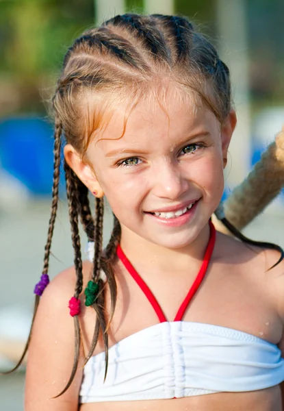 Face of smiling girl — Stock Photo, Image