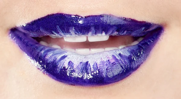 Hermosos labios de mujer — Foto de Stock