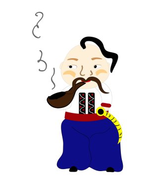 Ukrainian Cossack vector clipart