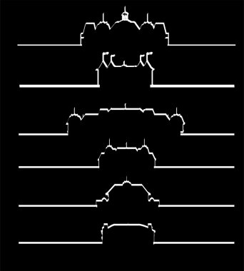 Castle collection silhouette clipart