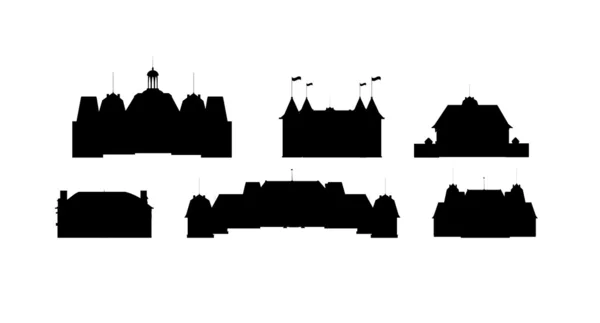 Silhouettes de châteaux vecteur — Image vectorielle