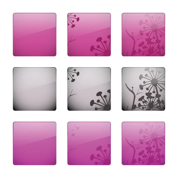 Boutons floraux brillants — Image vectorielle