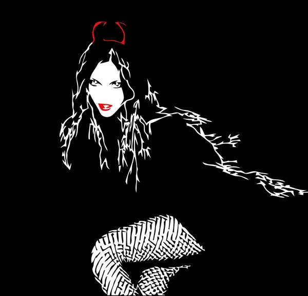 Şeytan kadın giyinmiş — Stok fotoğraf