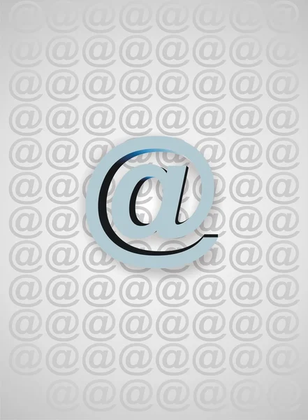 Simbolo, E-Mail, Forma tridimensionale — Foto Stock
