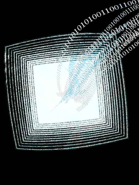 Conceito de transmissão pela internet, código binário — Fotografia de Stock