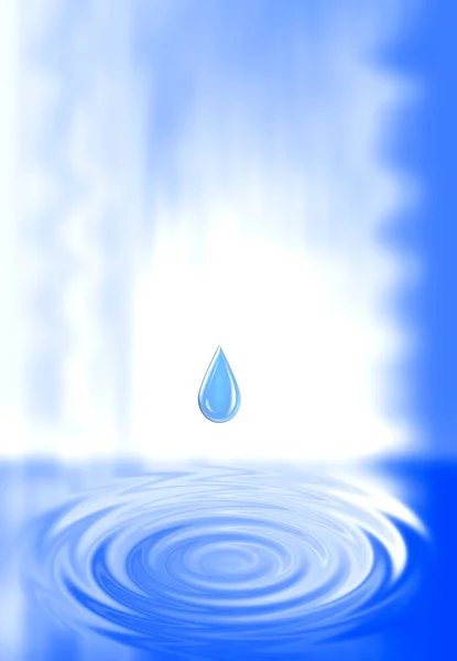 渦で流れ落ちる水の滴 — ストック写真