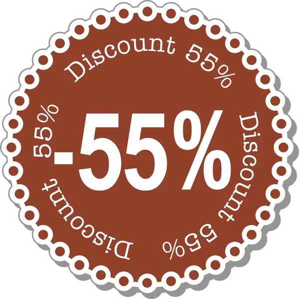 stock vector Discount fifty five percent