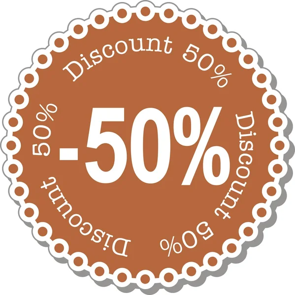 Discount fifty percent — Stock Vector