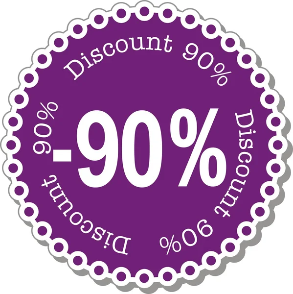 Discount ninety percent — Stock Vector