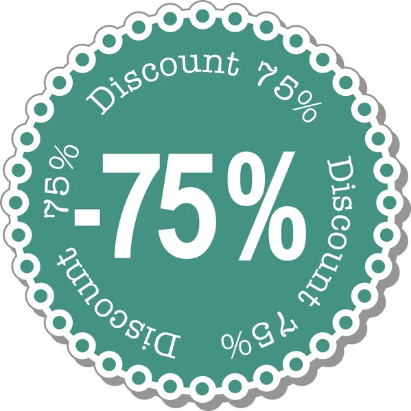 Discount seventy five percent — Stock Vector
