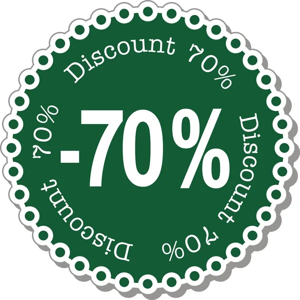 Discount seventy percent — Stock Vector