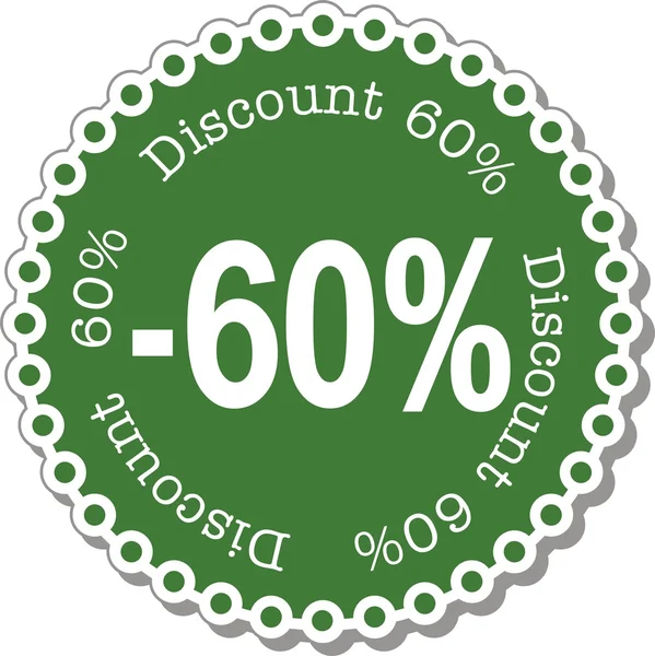 Discount sixty percent — Stock Vector