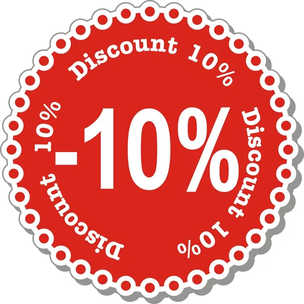 Discount Ten Percent — Stock Vector